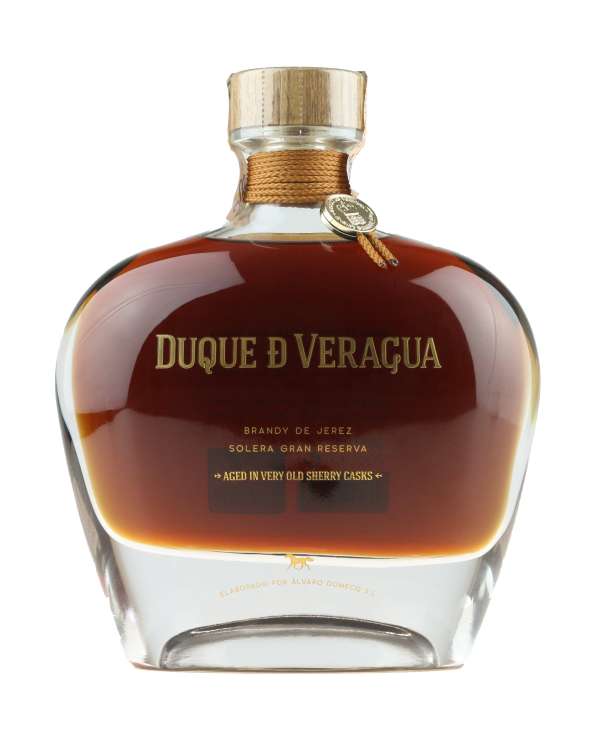 Brandy de Jerez DUQUE de VERAGUA Solera Reserva, Álvaro Domecq fadobozban