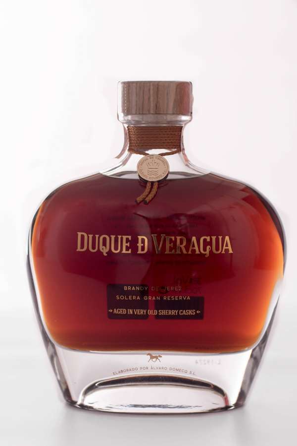 Brandy de Jerez DUQUE de VERAGUA Solera Reserva, Álvaro Domecq in gift packaging