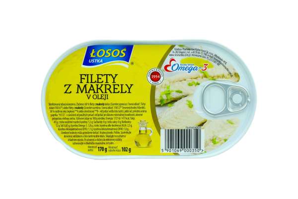 Mackerel fillets in oil